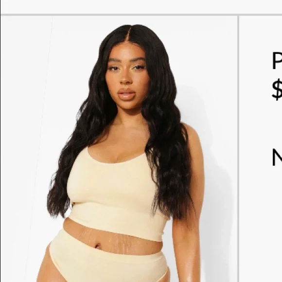 Boohoo Plus Cream Colored Bra, Size 24/26 - Picture 1 of 7